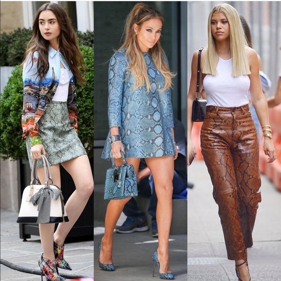 NEW ⭐️ $1,000 J Brand Python Leather pants - Picture 8 of 12